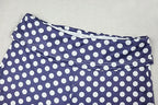 Polka Dot Print Halter Neck Crop Top And Floral Accent Two Piece Set