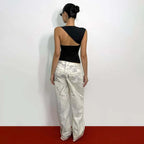 Irregular Neckline Sleeveless Tank Top For Women Slim Fit