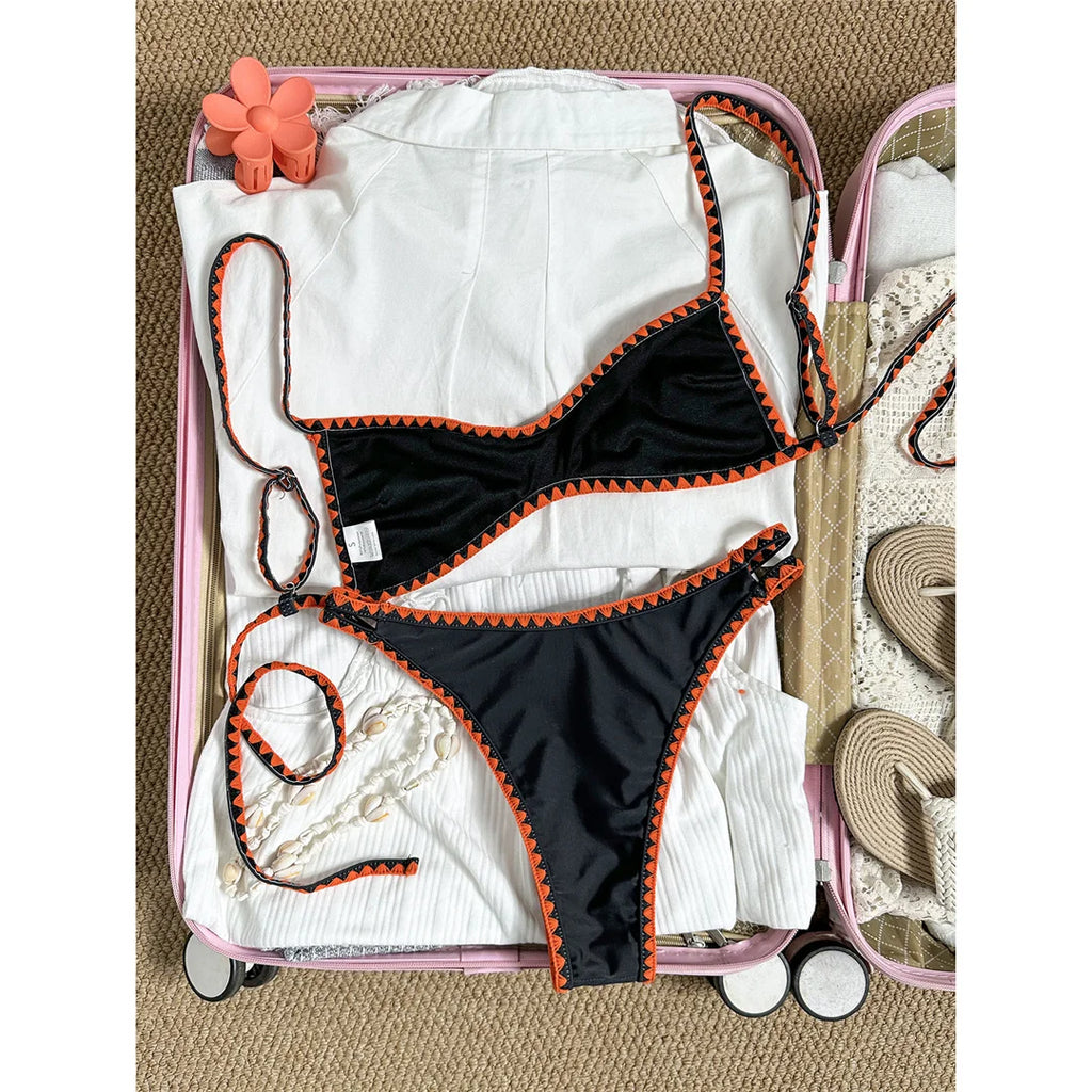 Floral Brazilian Bikini Set Two-Piece Swimsuit