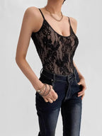 Lace Top With Built In Camisole Vest Backless