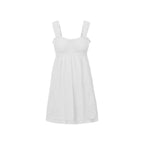 Ruffles Hem Babydoll A-line Dress Vintage Eyelet Mini Dress
