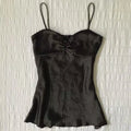 French Vintage Polka Dot Camisole Vest Halter Top