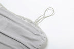 Elegant Maxi Spaghetti Strap Party Dress With Netting Waist-Hugging Fit