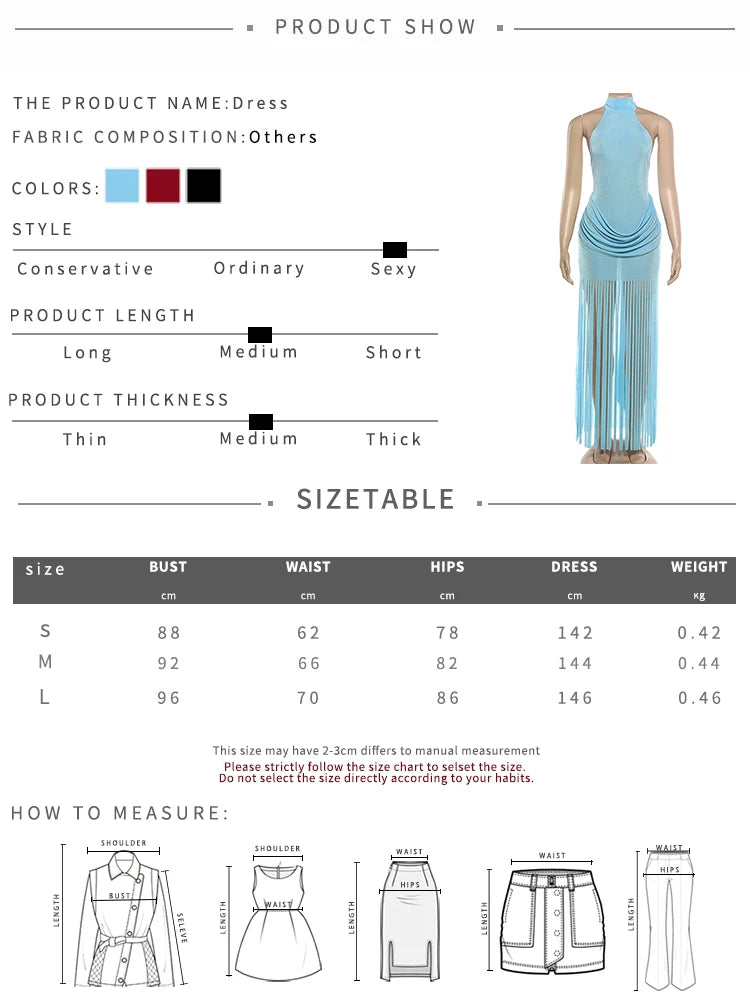 Velvet Halter Turtleneck Backless Mini Dress With Ruched Patchwork Tassel Hem