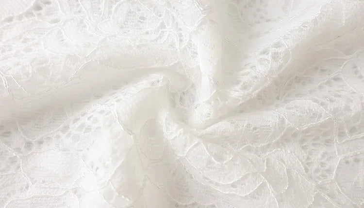Lace Sheer Bodycon Dress With O Neck Long Sleeve