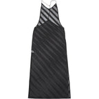 Mesh Halter Maxi Dress With See Through Bodice Sleeveless Backless