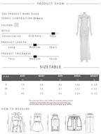 Hollow Backless Patchwork Elegant Evening Dress For Women Turtleneck Sleeveless Ankle Length Ruched Detailing