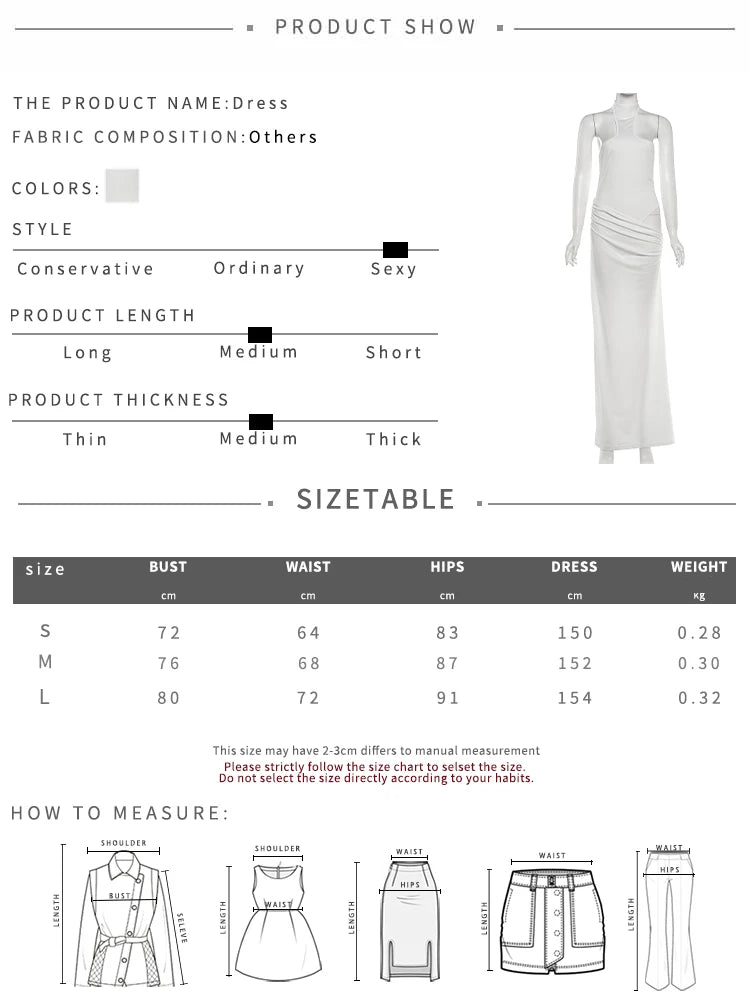 Hollow Backless Patchwork Elegant Evening Dress For Women Turtleneck Sleeveless Ankle Length Ruched Detailing