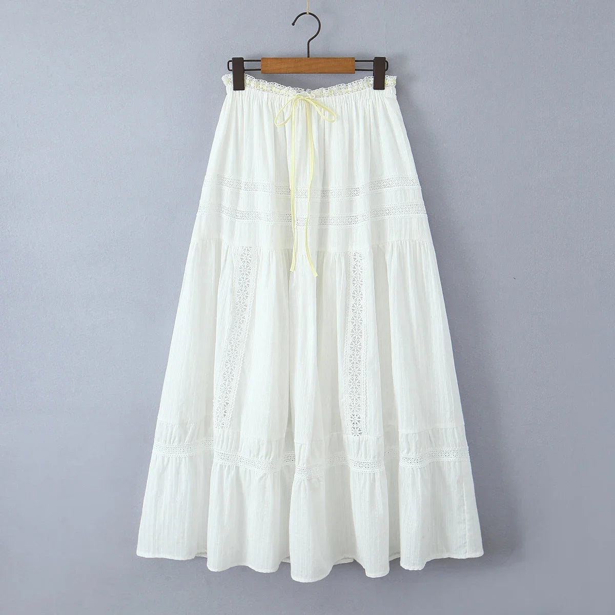 White Lace 2-Piece Maxi Skirt Set