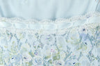 Sweet Floral Print Lace Patchwork Mini Sexy Slim Backless Strap Short Dress