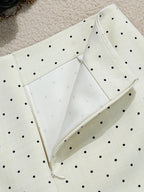 Mini Dots Pattern High Waist Skirt With Double Slits