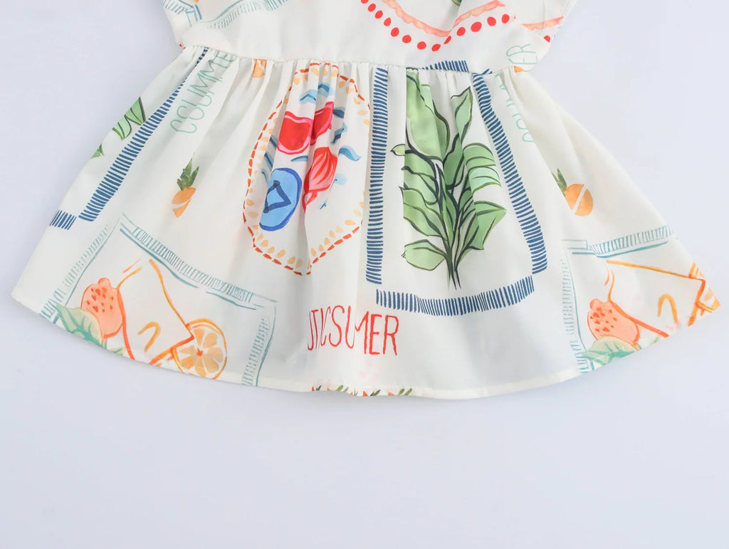Plant Print Camisole And Shorts Set