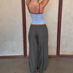 Fairycore Lace Sheer Spaghetti Strap Crop Top