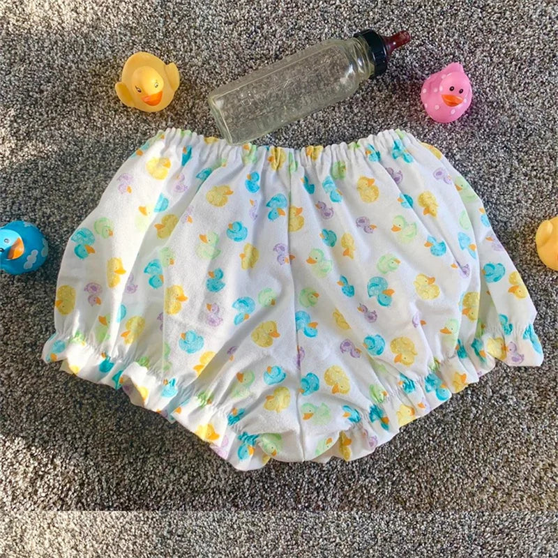 Cozy Kawaii Plaid Pajama Shorts With Elastic Waist Ruffle Trim