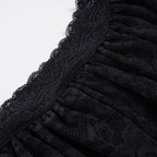 Lace A-Line Mini Skirt With Built-In Shorts Sleek Low-Waisted