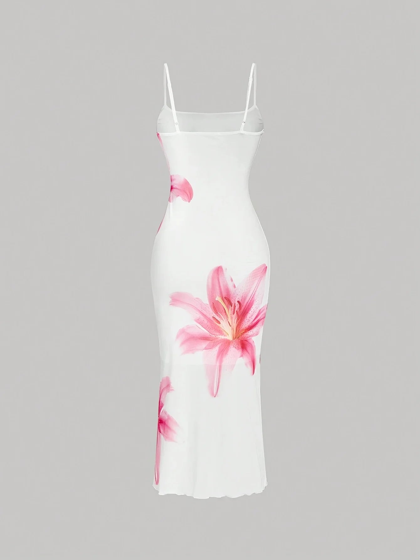 Chic Floral Sundress With Square Neckline Mid Calf