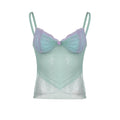 Spicy Girl Style Mesh Camisole Cross Hem Tube Top