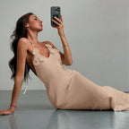 Women Knit Spaghetti Strap Sleeveless