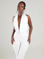 Swing Collar Playsuit Backless Halter Sleeveless Bandage