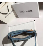 Denim Square Bag For Women Casual Chic Shoulder Messenger Purse With Modern Flair