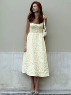 Backless O Neck Sling Maxi Dress A Line Slim