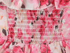 Boho Floral Print 2 Pieces Skirts Set Holiday Summer Women Sexy Backless Halter Top + Mini Skirt