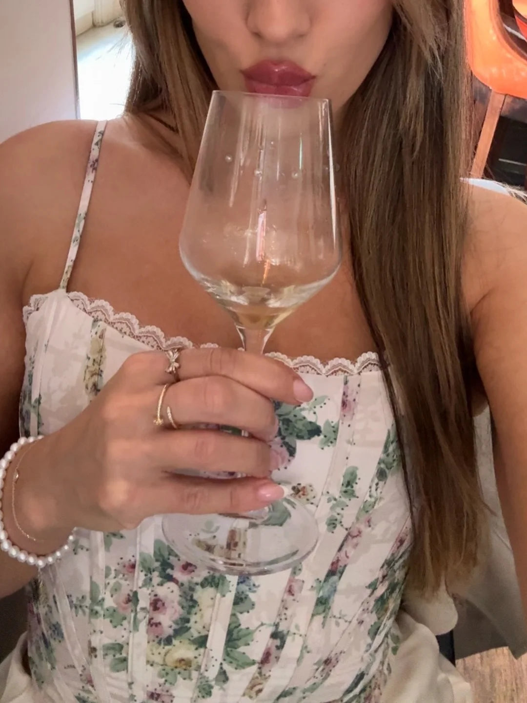 Sunny Floral Corset Top With Spaghetti Straps And Backless Lace Up Details