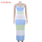 Backless Knit Maxi Dress With Straps