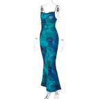 Backless Dress With Spaghetti Strap And V Neck