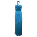 Maxi Dress Women Sleeveless Tassel Detail