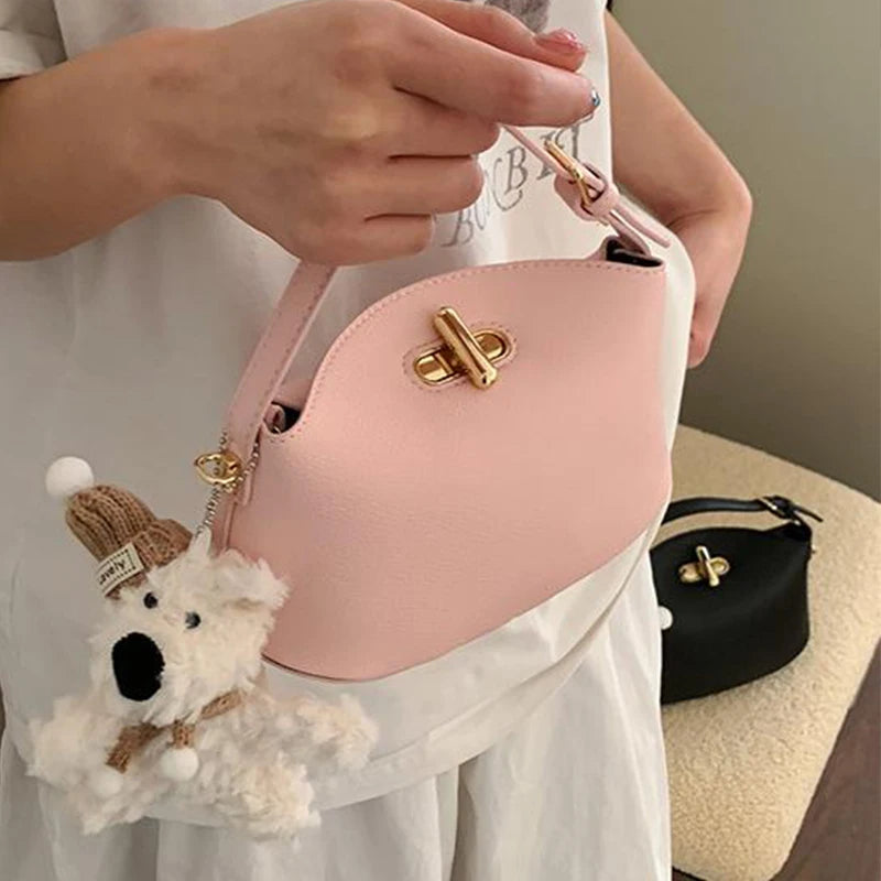 Soft Leather Bucket With Gold Button Tassel Luxe Everyday Shoulder Satchel For Women