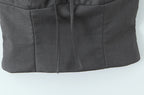 Vintage Square Collar Hollow Out Sleeeveless Cropped Top