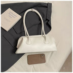 Underarm Bag Solid Color PU Shoulder Handbag
