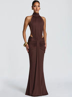 Backless Sleeveless Maxi Dress Elegant Bodycon