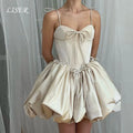 Sweetheart Silk Satin Mini Dress With Elegant A Line Silhouette For Evening Or Cocktail Occasions
