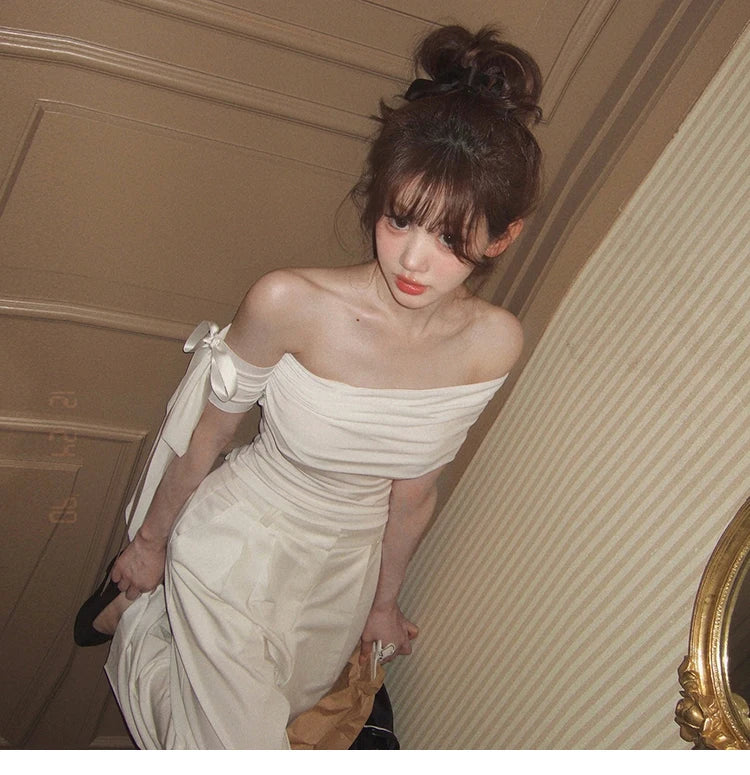 Knot Tie One Shoulder Vest Crop Top