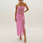 Elegant Lace Up Gauze Vest And Skirt Set