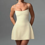Women's Sexy Backless Suspender High-waist Dress