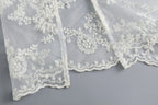 Floral Embroidered Lace Sheer Skirt Overlay