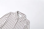 Stripe Print two piece Set With Crop Blouse And Hip Skirt