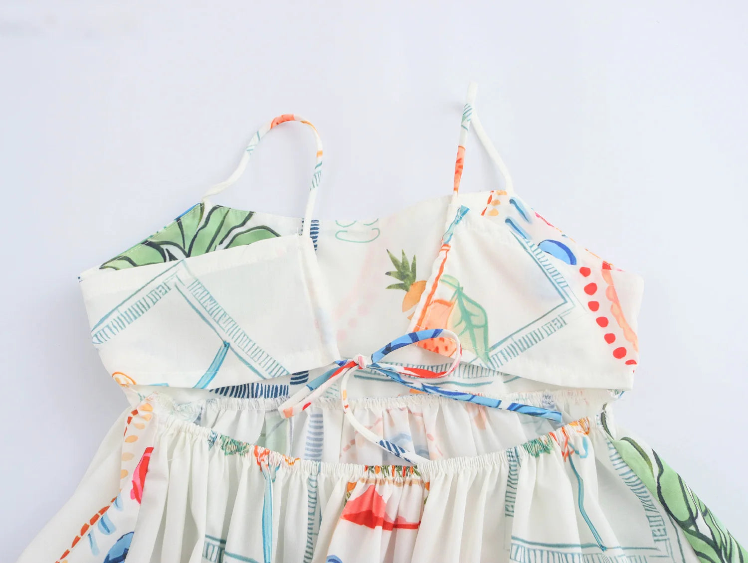 Plant Print Camisole And Shorts Set