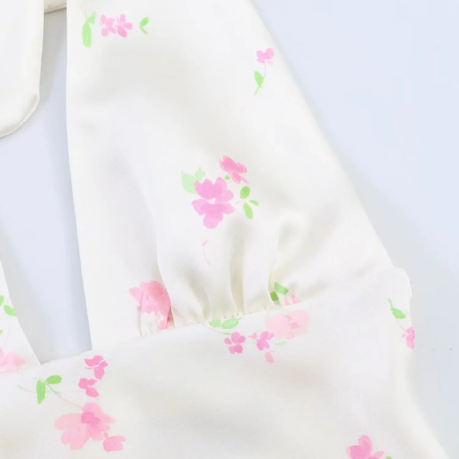 Airy Neck Collar Flowy A Line Dress With Printed Waist For Summer Elegance Light Dress