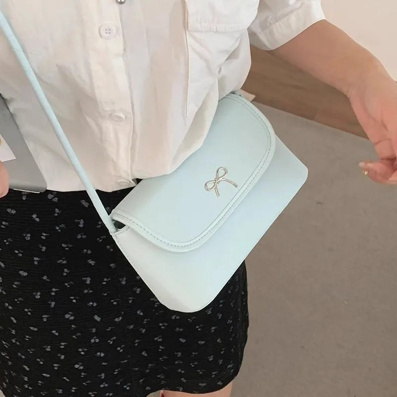 Sweet Harajuku Style Blue Baguette Bag Purse