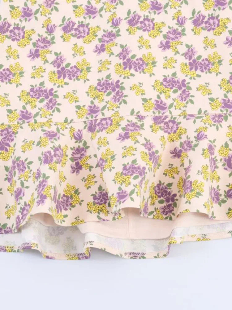 Vintage Print Strap Dress