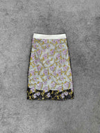 Retro Elegant High-Waisted Sequin Skirt With Heavy Bead Embroidery