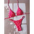 Flirty Leopard Print Push Up Bikini Set