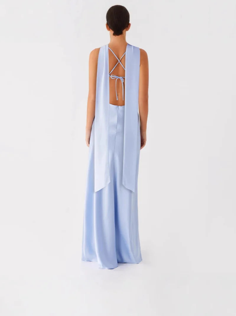 Backless High Waisted Dress
