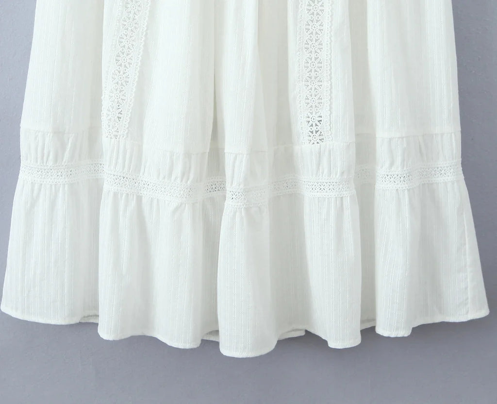 White Lace 2-Piece Maxi Skirt Set