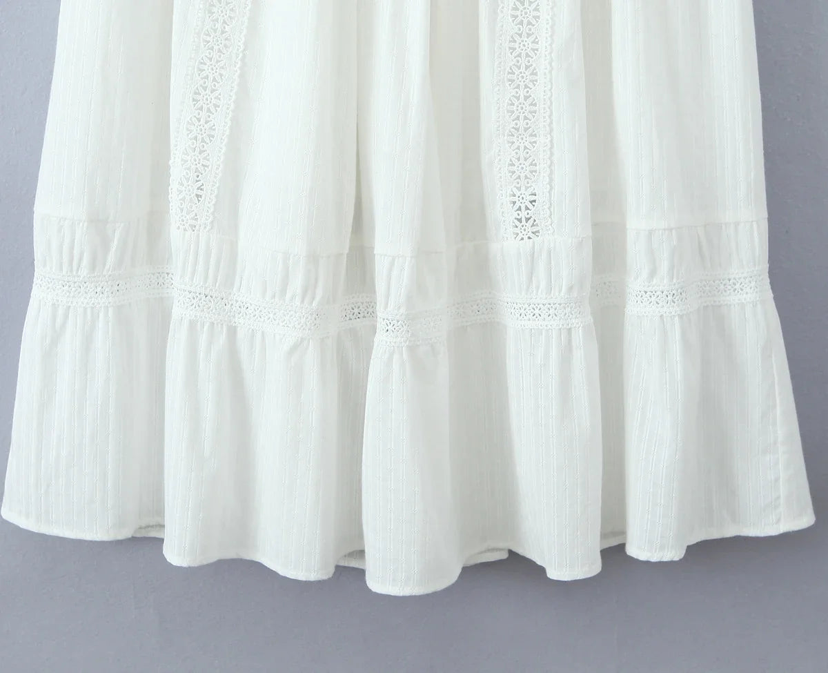 White Lace 2-Piece Maxi Skirt Set