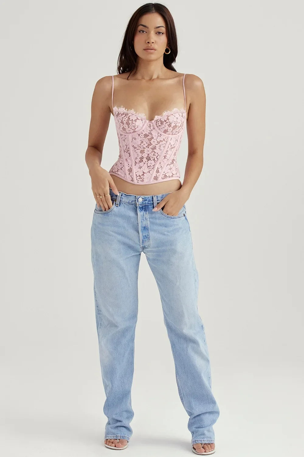 Women's Fashion Lace Spice Sling Vest Fishbone Top